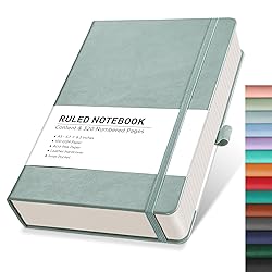 RETTACY Lined Journal Notebook, 320 Numbered