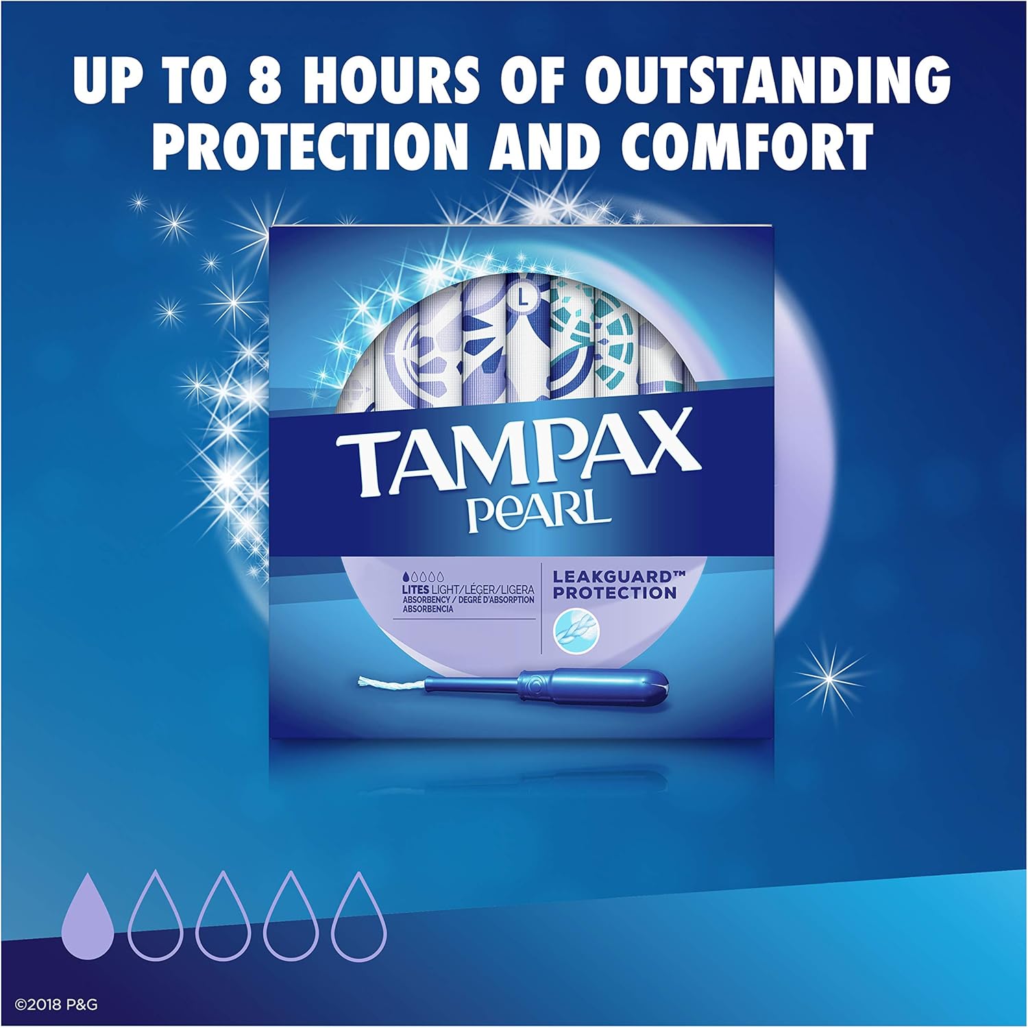 Tampax Pearl Plastic Tampons, Light Absorbency, Unscented, 36 Count (Pack of 2) (72 Total Count) (Packaging May Vary): Health & Personal Care