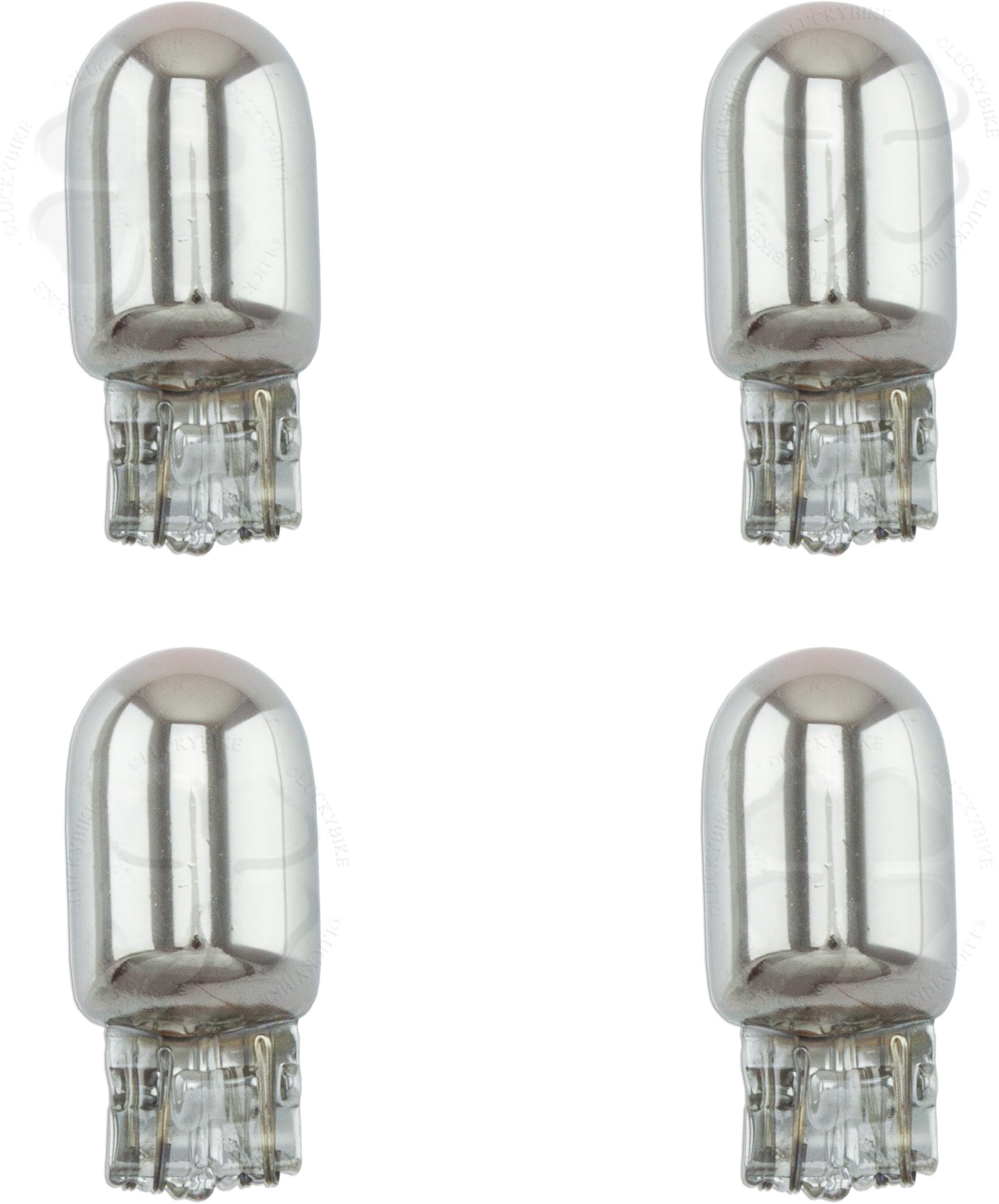 4x Light Bulb Chrome Turn Signal Blinker Dual Filament Lamp T20 7443 24W 5W