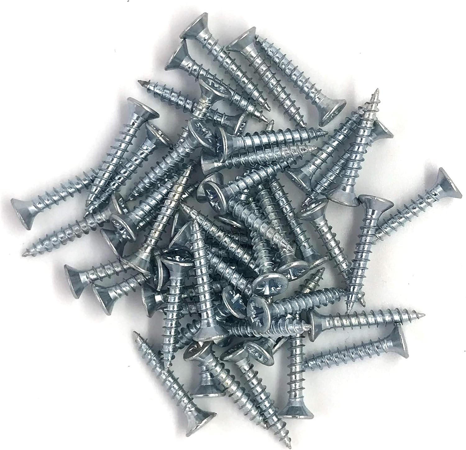 3mm x 25mm (Pack of 100) Small Steel Pozidrive Countersunk Wood Screws AN201 Chipboard Screw Zinc Plated Steel - A05B