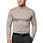 Zengjo Mock Turtleneck Thermal Undershirt Mens Long Sleeve Baselayer Shirts