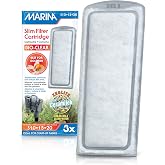 Marina Bio Clear Ceramic Cartridge for Slim Filters, 3 Pack, White | Optimal Filtration for a Healthy Aquarium