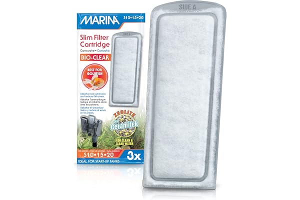 Marina Slim Filter Zeolite Plus Ceramic Cartridge - 3-Pack, White