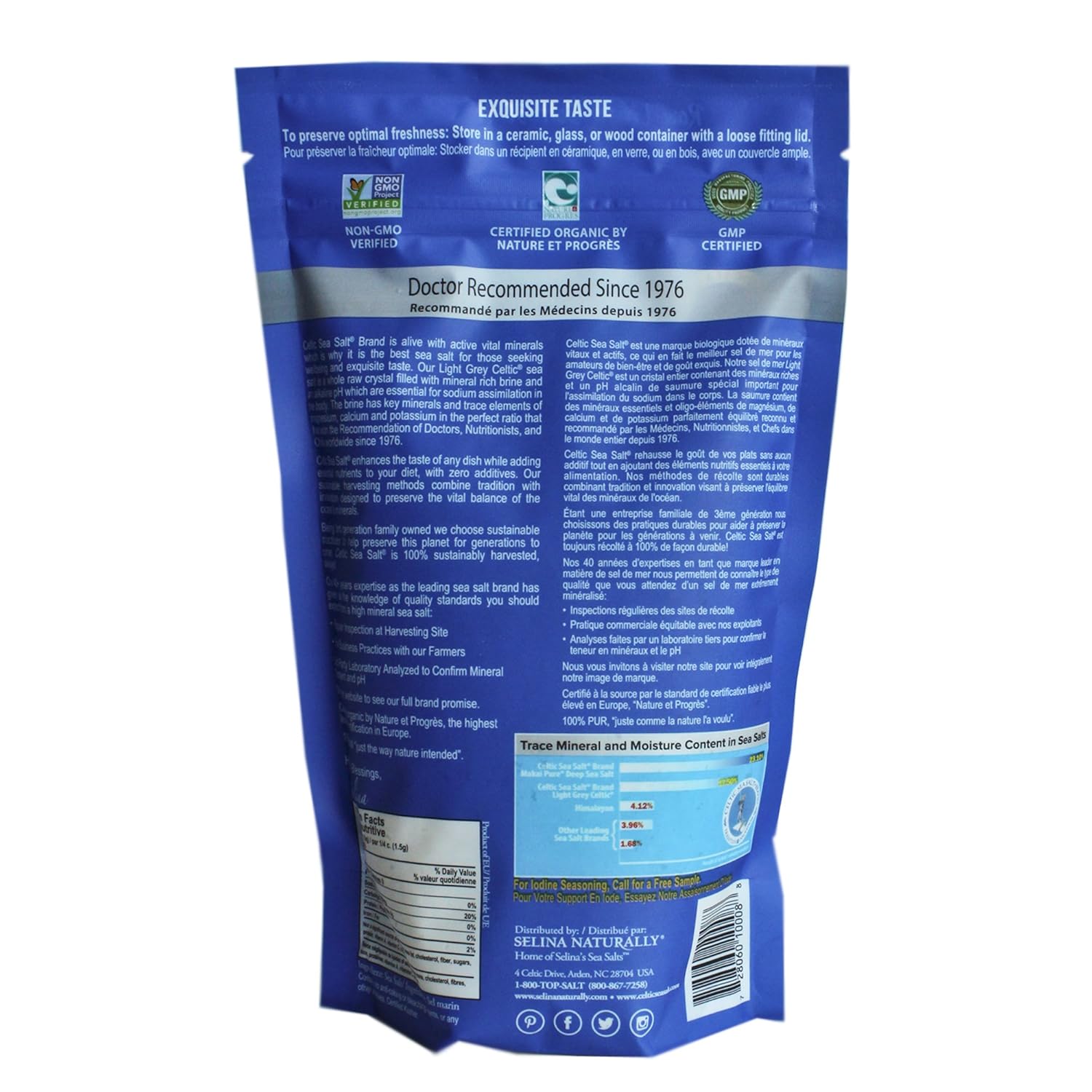 Celtic Sea Salt Light Grey, (1) 16 Ounce Bag, Great for Cooking & Baking, Pickling or Grinding, Non-GMO, Gluten Free, Kosher: Prime Pantry