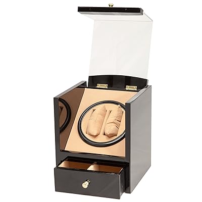 Dual Double Watch Winder Box with Drawer Black Nigeria Ubuy