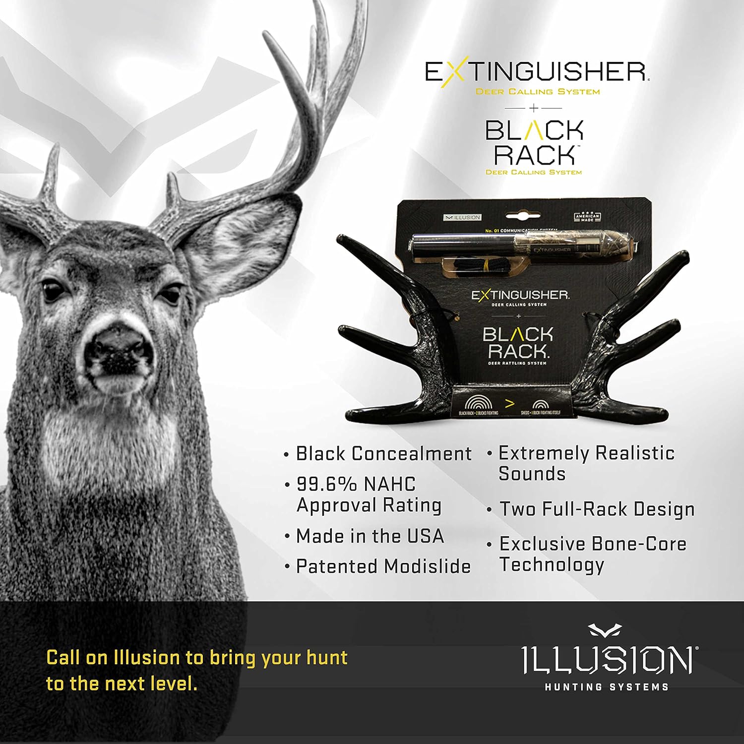 Illusion Systems Extinguisher & Black Rack Calling System - Black : Sports & Outdoors