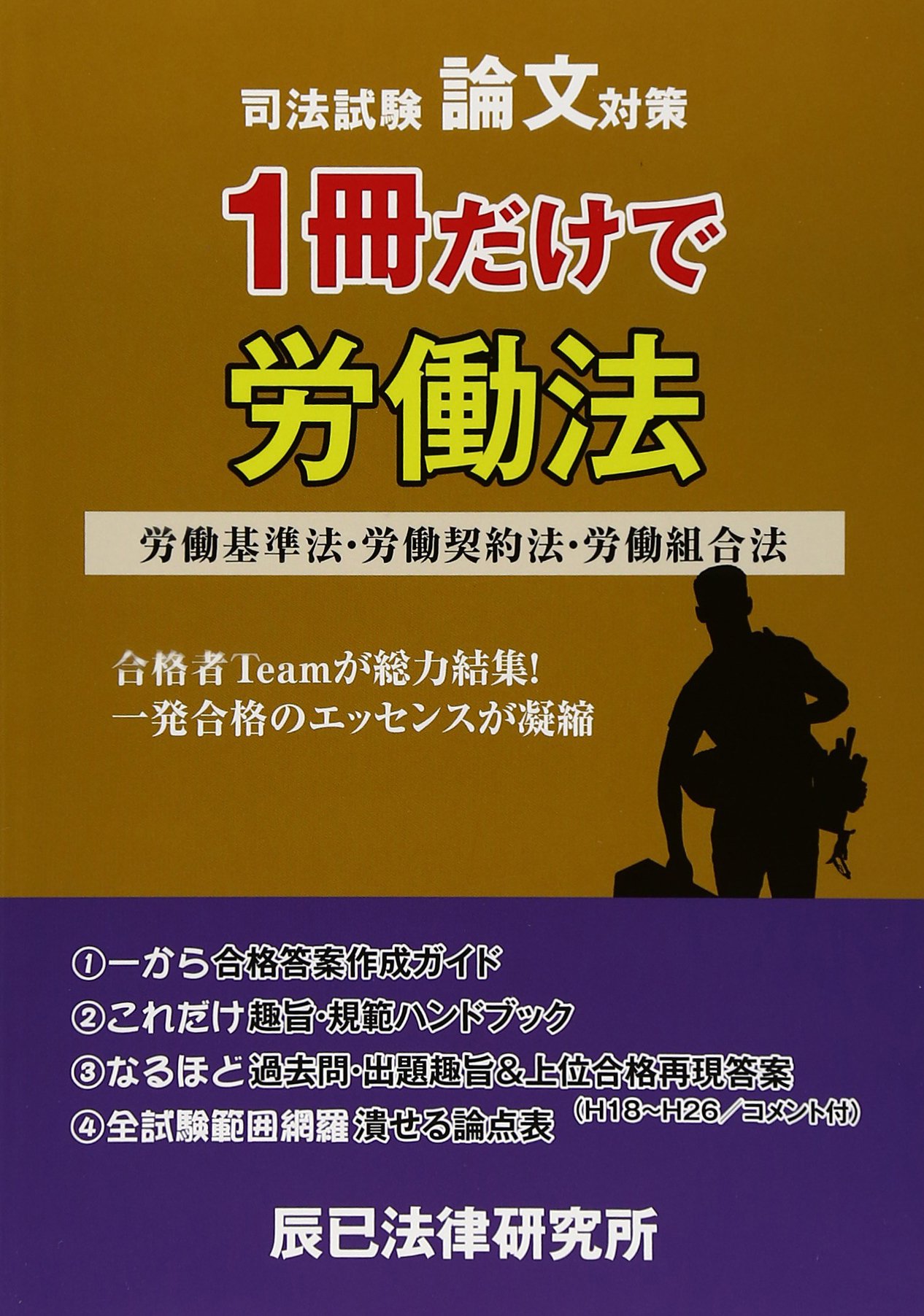 司法試験論文対策 1冊だけで労働法 労働基準法 労働契約法 労働組合法 辰已法律研究所 本 通販 Amazon