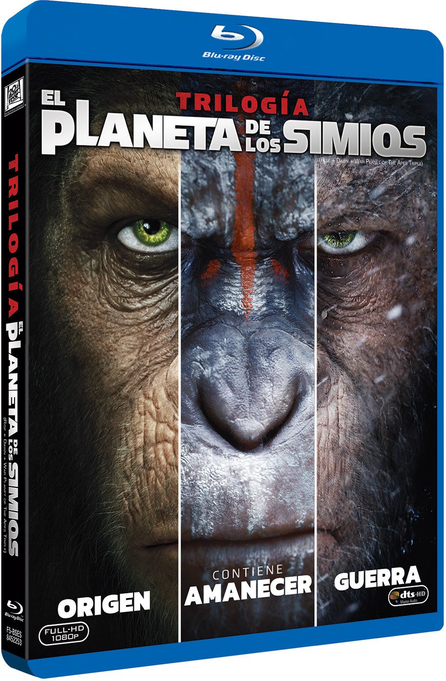 Rise of the Planet of the Apes + Dawn of the Planet of the Apes + War for the Planet of the Apes (TRILOGÍA PLANETA DE Los SIMIOS