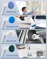Leebein Electric Spin Scrubber Upgraded 8 Brush Heads Remote Control view 6