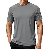 MAGCOMSEN Men's Workout Shirts Short Sleeve Dry Fit Tshirts Moisture Wicking Athletic Shirts Gym Running Swimming Fishing