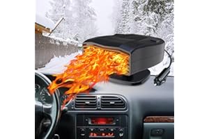 JOTUPLUN Portable Car Heater for Fast Car Window Quickly Defrost Defogger and Adjustable Car Temperature, 12V Plug in Auto Windshield Cigarette Lighter for Car Trucks SUV Jeeps Trailer