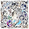 Pack 50 Pcs Siberian Husky Dog Stickers for Water Bottles Waterproof Laptop Luggage Computer Phone Case Teens Adults Girls Cute Funny Aesthetic Sticker Packs Small Vinyl Decals