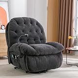Merax Power Lift Recliner Chair with Heat & Massage for Seniors - Grey view 3
