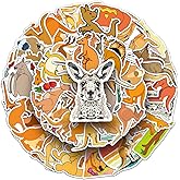 50 Pcs Cute Kangaroo Stickers, 1.96-3.15inch Cartoon Animal Decorative Stickers, Self-Adhesive for Scrapbooking, Kids' Room Decoration, Australian Theme Setup(Kangaroo)