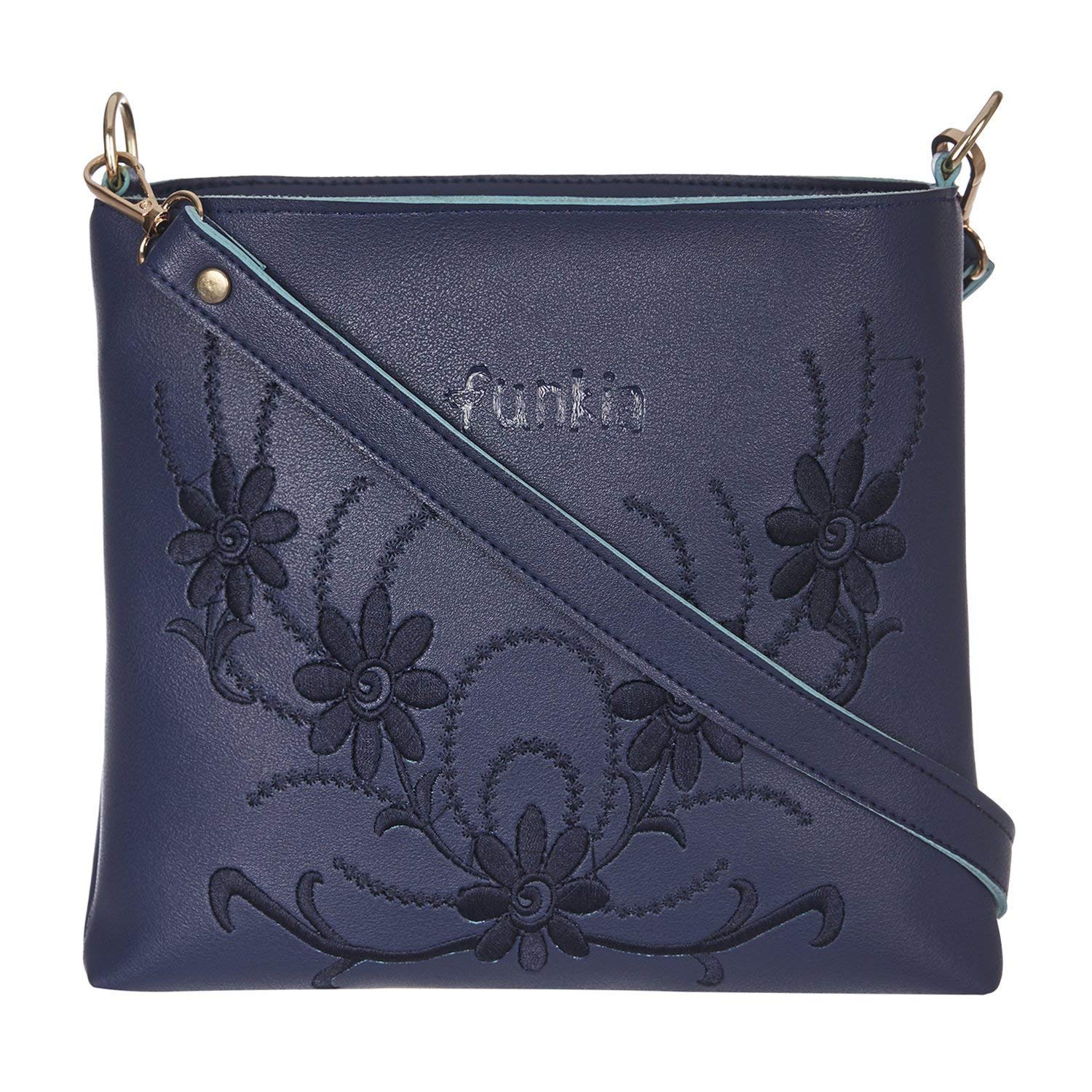 funkia sling bags for womens | sling bag for girls stylish trendy with double partition/back zip and inner zip - two colors