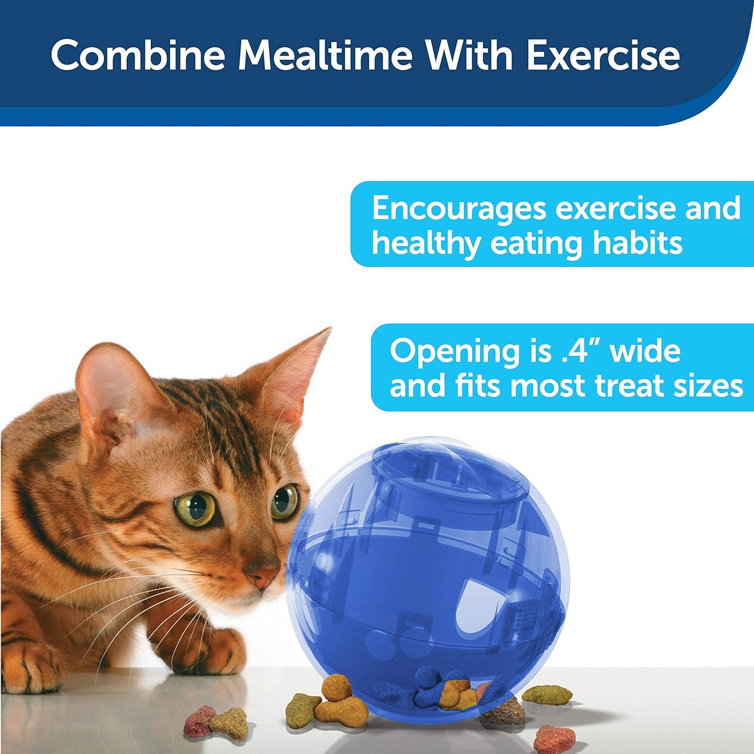 PetSafe SlimCat Meal-Dispensing Cat Toy, Great for Food or Treats : Pet Toy Balls : Pet Supplies