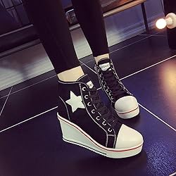 Women's Canvas High-Heeled Shoes Fashion Sneakers