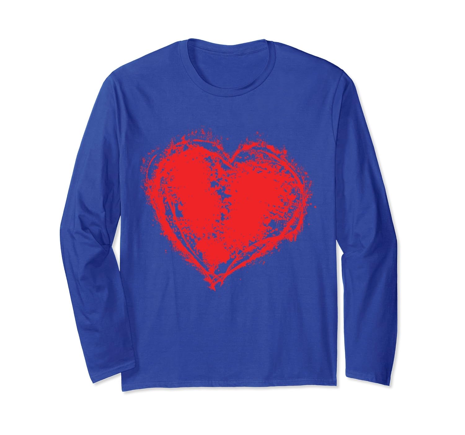 Big Red Heart T Shirt Classic Long Sleeve Top Women Men Kids-anz