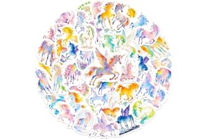 Unicorn Aesthetic Stickers, Cute Stickers Waterproof Vinyl Gifts for Phone, Water Bottle, Luggage, Laptop, Adults Teens 50 Pi