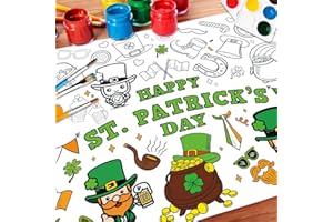 Nicime 43.3x31.5Inch St. Patrick's Day Giant Coloring Poster with Picture, Birthday Gift Painting Poster, Art Crafts Activity Drawing Paper in School, Classroom, Home, Party for Boys, Girls, Kid