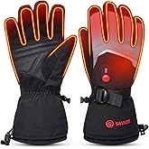 SAVIOR HEAT Heated Gloves for Men Women, 7.4v 2200mah Electric Rechargeable Battery Powered Warm Gloves, Up to 8 Hours for Outdoor Skiing Motorcycle Hunting Hiking Camping Snow Shoveling Walking Dogs