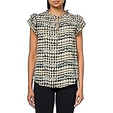 Anne Klein Womens Ruffle SLV Tie Blouse