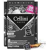 Cellini Caff&egrave; Intenso Aluminum Nespresso Pods, 30 Count, Dark Roast Coffee Capsules, 100% Nespresso Original Machine Compatible, Extra Strong