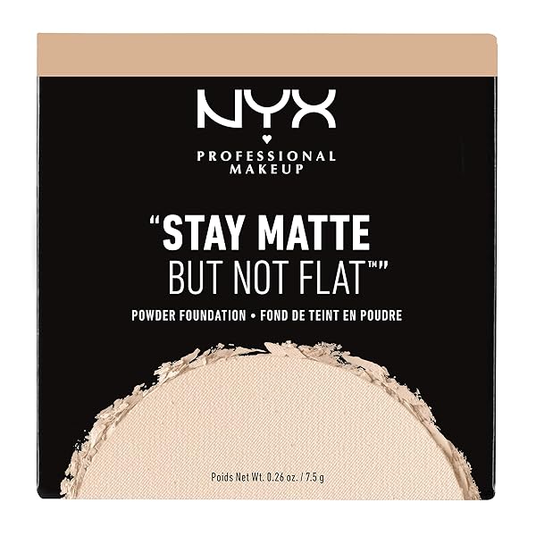 NYX PROFESSIONAL MAKEUP STAY MATTE BUT NOT FLAT POWDER FOUNDATION, NUDE