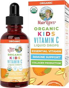 MARYRUTH'S USDA Organic Kids Vitamin C Drops, Immune Support, 2 oz | Vegan, Immune Support Supplement, Overall Health, Vitami