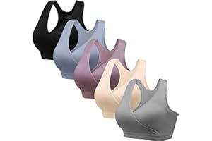 HBselect Nursing Bras for Breastfeeding, Maternity Nursing Sleep Bra Wireless Pregnancy Sleep Bralette 3/5 Pack