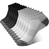 BAMBOO COOL Men's Ankle Socks Athletic Low Cut Cushioned Moisture Wicking, Running Socks Arch Support Breathable, 6 Pack