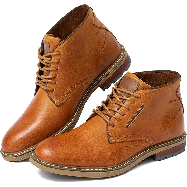 *SALE* Weatherproof Vintage Men\'s Faux-Leather Chukka Boots Chester Tan NEW WEATHERPROOF VINTAGE Mens Tan Brown Chester Toe Platform  main image 3