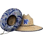 FOCO NCAA Mens NCAA College Team Logo Floral Lifeguard Beach Straw Sun Hat