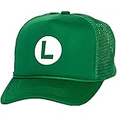 Adult Mario Hat Trucker Cosplay Costume Plummer Bros Cap