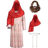 TOKYO REVENGERS Adult Biblical Jesus Robe Christ Costume Halloween Outfit Cosplay Costume Shawl Waist Rope Wig And Beard Set