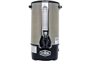 KWS KITCHENWARE STATION KWS WB-8 9L/ 38Cups Commercial Heat Insulated Water Boiler and Warmer Stainless Steel