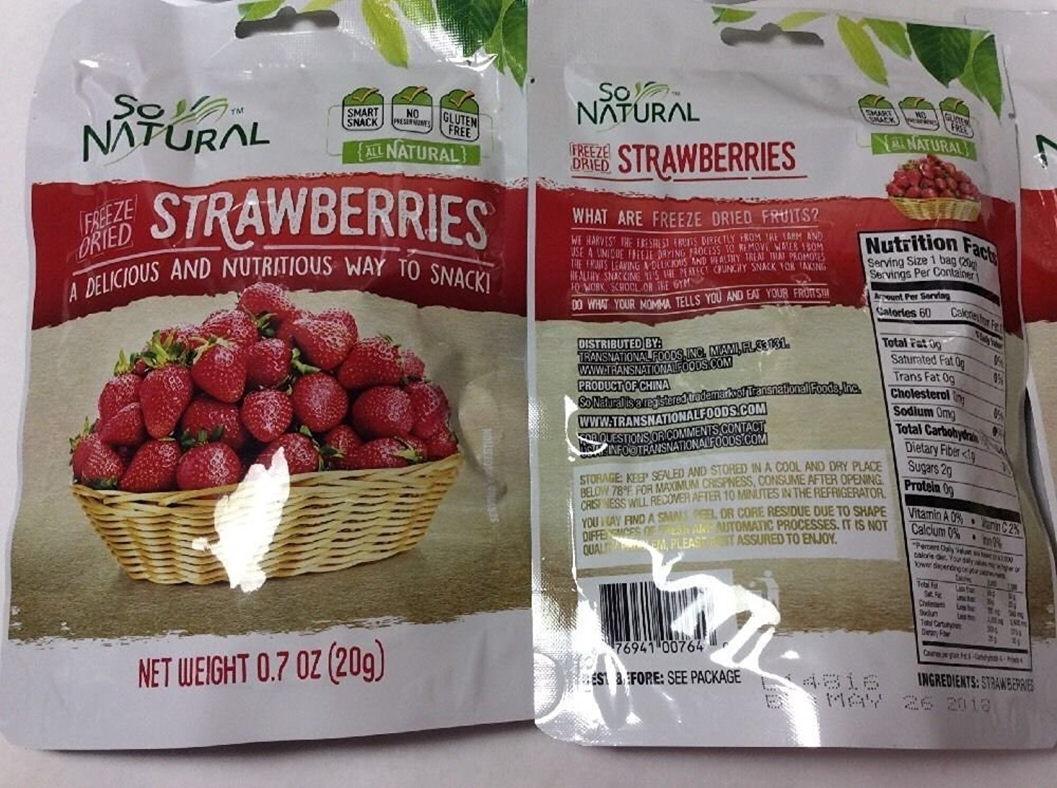 So Natural Freeze Dried Strawberries (Strawberry, 12 Pack)