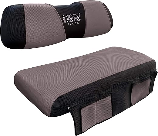 Amazon Co Jp 10l0l New Vision ゴルフカートシートカバー ポケット付き 洗濯可能なメッシュベンチシートカバー ほとんどのezgoクラブカーdsに適合 グレー ブラック スポーツ アウトドア