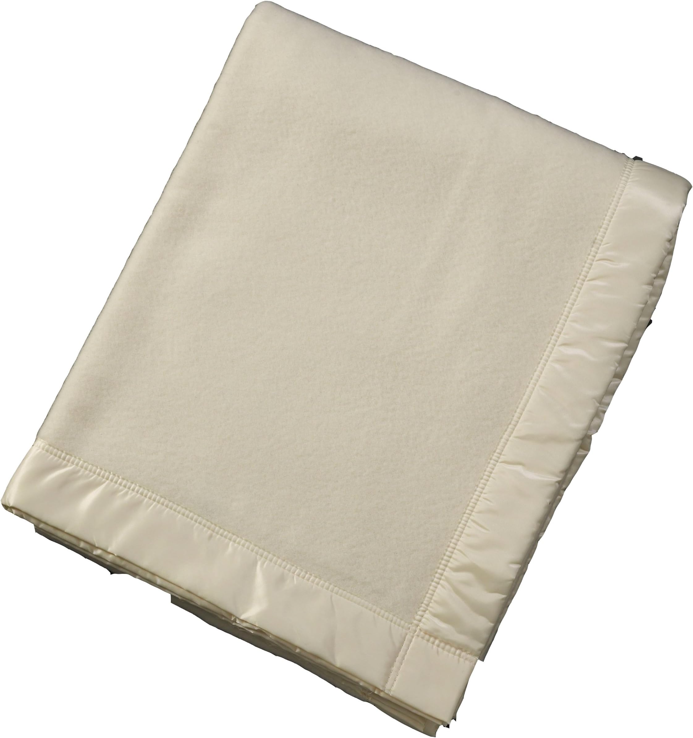 John Atkinson Aristocrat Cashmere and Lambs Wool Heirloom Blanket, Super King, 100-Inch by 119-Inch, White