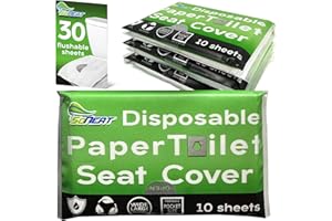 SoNeat Thick Disposable Toilet Seat Covers for Travel - 30 Sheets of XL Covers Disposable Flushable Travel Toilet Seat Cover, Toilet Seat Covers Disposable Kids Adults, Disposable Toilet Seat Cover