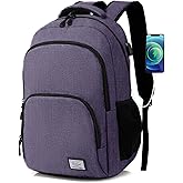 TANTOMI Travel Laptop Backpack for Men Women, Business Anti-Theft Slim 15.6 Inch Laptop Bag with USB Charging Port, Water Resistant School Bag College Backpack for Travel, Work & Daily Carry