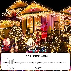 KNONEW 403ft 1000 LED Christmas Lights Color