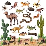 SIENON 32Pcs Desert Animal Figurines Set Model