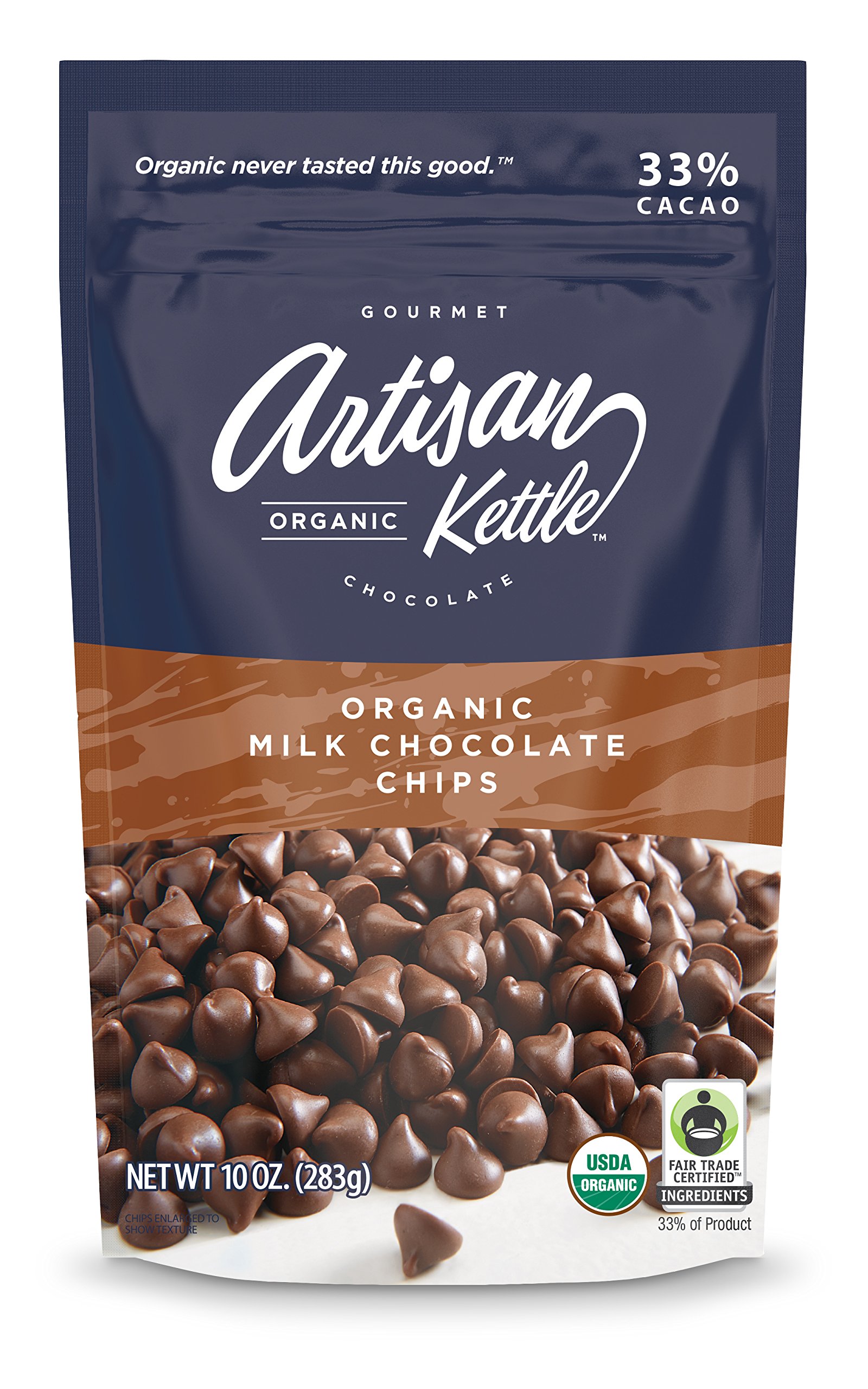 Artisan Kettle Organic Semisweet Chocolate Chips, 10 Ounce