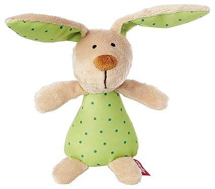 sigikid, Mädchen und Jungen, Greifling und Rassel Hase, Grün/Beige, 41169