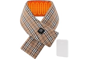 Heated Neck Wrap with 5000 mAh Power Bank, Cordless Heating Pad with Adjustable 3 Heat Settings, Soft Neck Warmer for Pain Re
