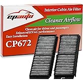 EPAuto CP672 (CF11672) Cabin Air Filter Compatible with Mazda 3 (2010-2013) includes Activated Carbon