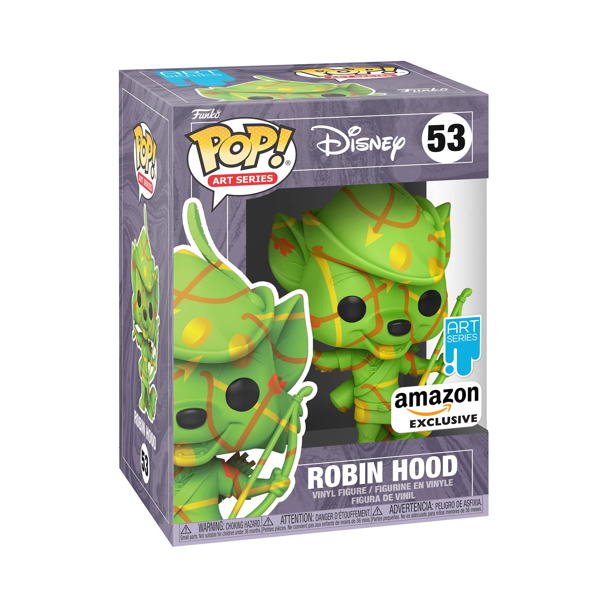 Funko Pop! Artist Series: DTV - Disney - Robin Hood - Disney Standard Characters - Amazon Exclusive - Collectable Vinyl Figure - Includes Premium Plastic Protector Display Case - Gift Idea