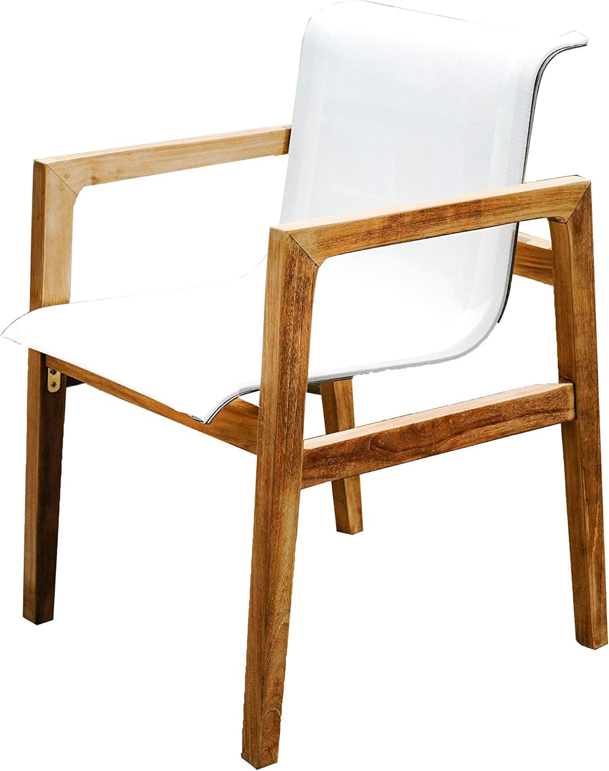 Patio Dining Chairs Patio Lawn Garden Natural Alveare Home Santorini Coastal Outdoor Teak Chair Set Of 2
