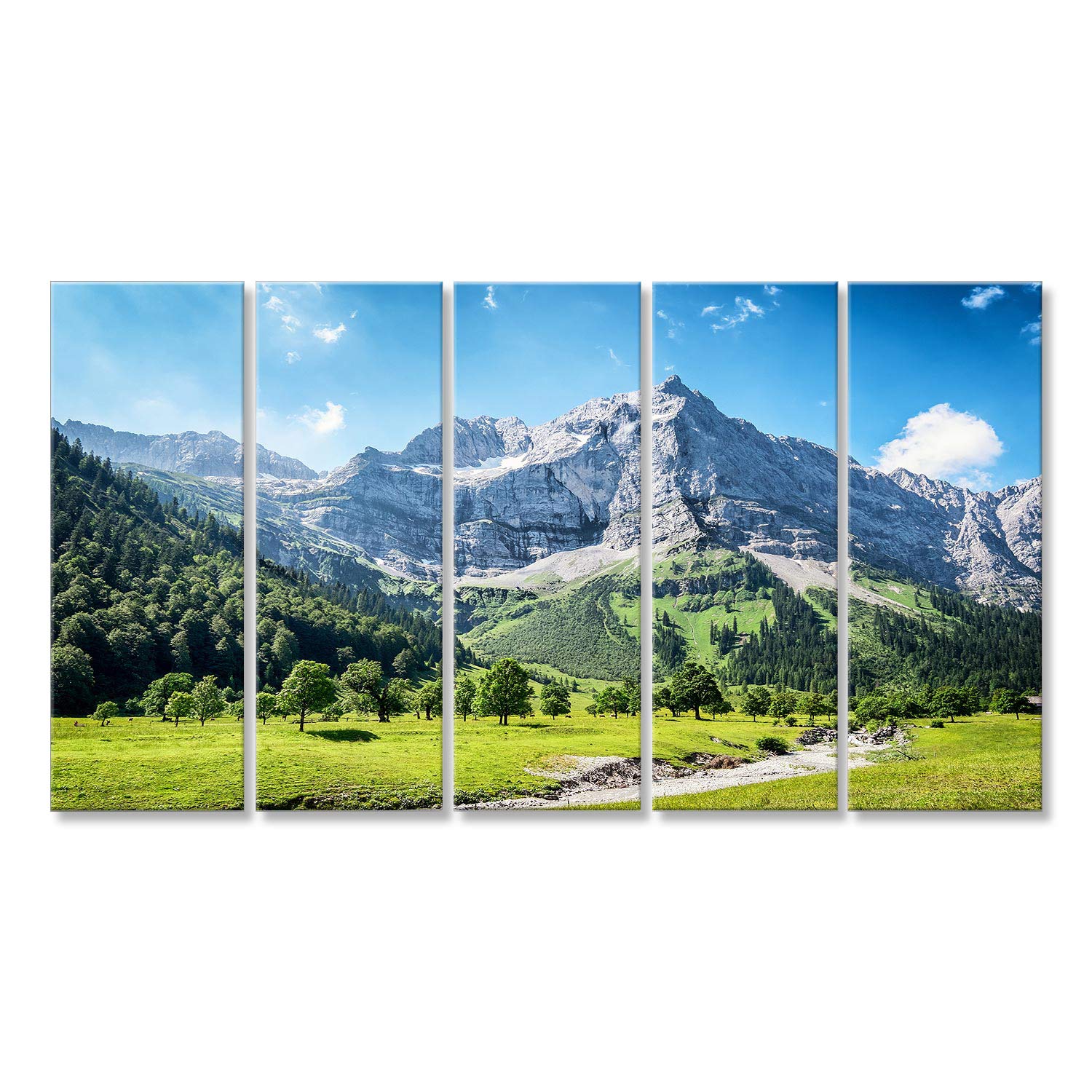 Islandburner Leinwandbild Karwendel-Berge - Wandbild Für Wohnzimmer